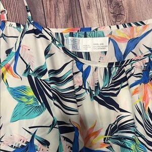 Time and Tru Tropical Print Camisole - Multicolor